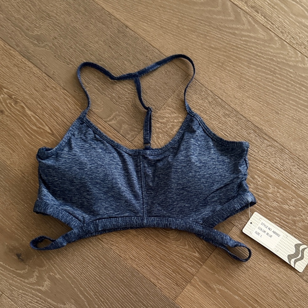 All in Motion blue sports bra. Size:L. NWT.